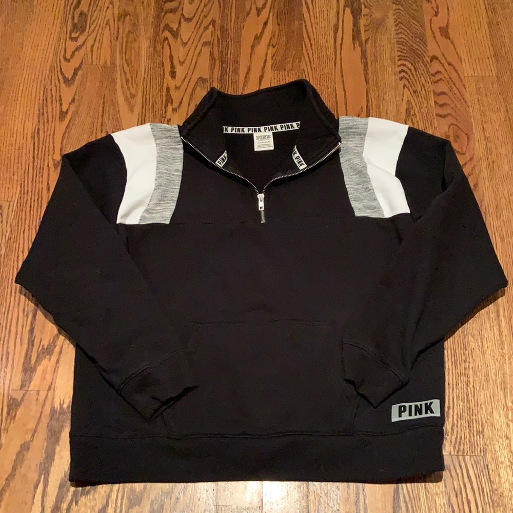 Quarter zip PINK sweatshirt